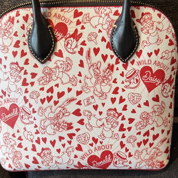 Dooney & Bourke Daisy Donald Duck Valentine's Day Satchel Crossbody Bag - Picture 3 of 6
